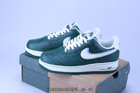 Nike Air Force 1 Low 'White / Green' view 6