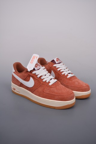Nike Air Force 1 Low 'White / Orange Suede' view 1