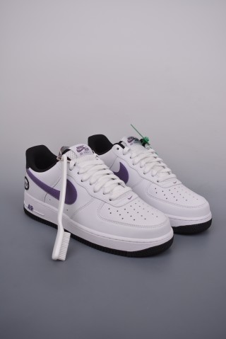 Nike Air Force 1 Low 'White / Purple' view 1