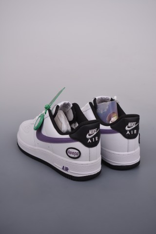 Nike Air Force 1 Low 'White / Purple' view 2
