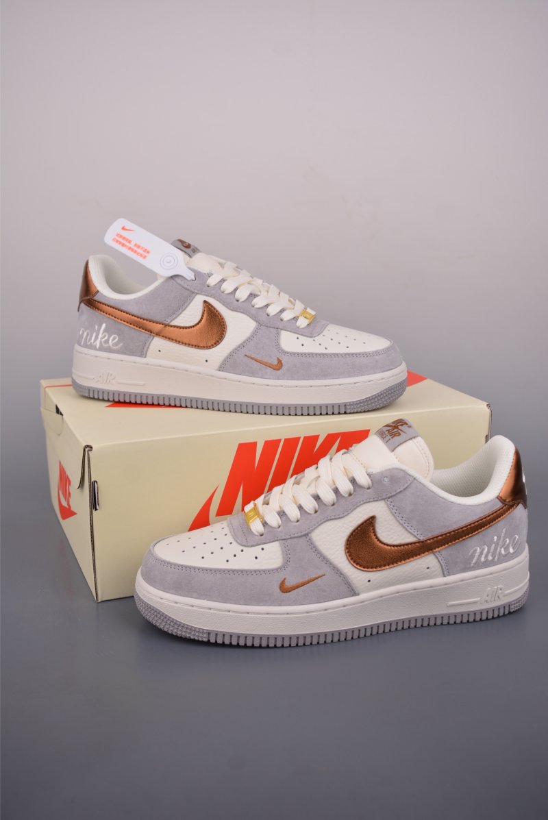 Nike Air Force 1 Low 'Grey / Gold' view