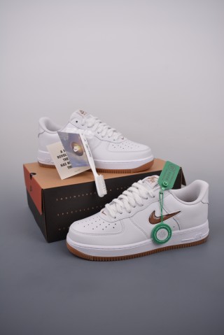 Nike Air Force 1 Low 'White / Brown' view 5