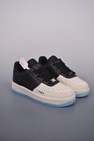 Nike Air Force 1 Low 'Black / White / Blue' view 1