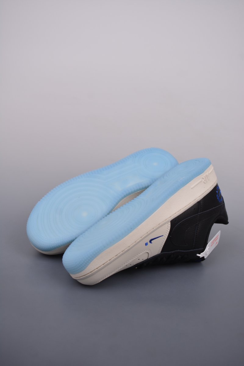 Nike Air Force 1 Low 'Black / White / Blue' view