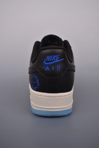 Nike Air Force 1 Low 'Black / White / Blue' view 4