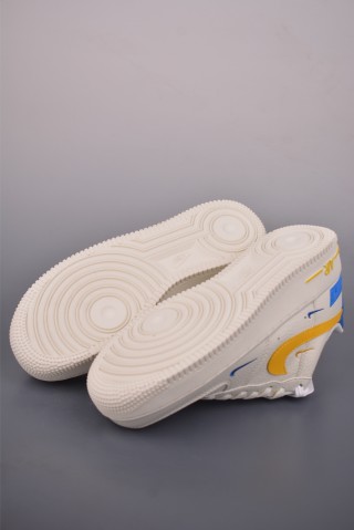 Nike Air Force 1 Low 'Yellow / White / Blue' view 3