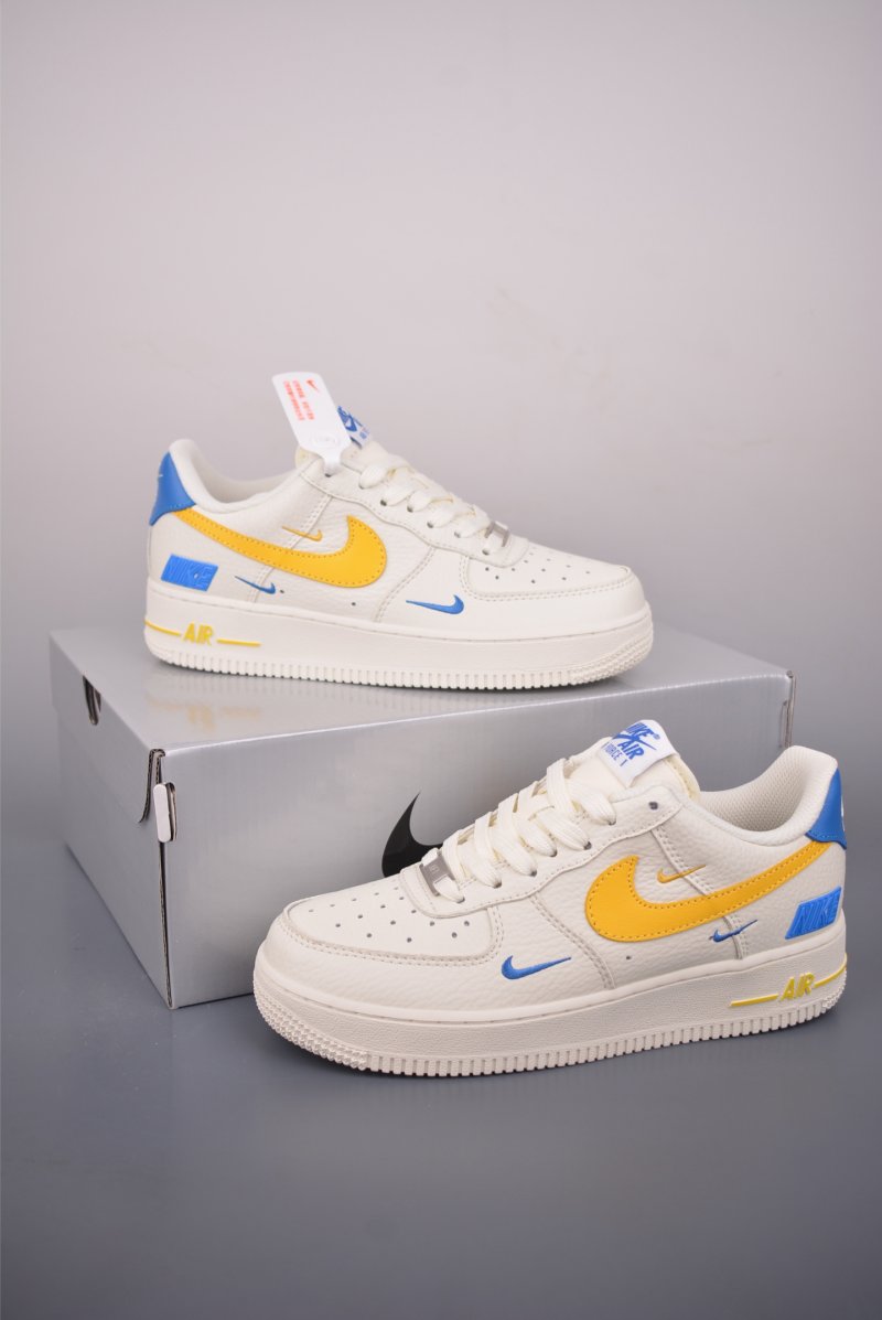 Nike Air Force 1 Low 'Yellow / White / Blue' view