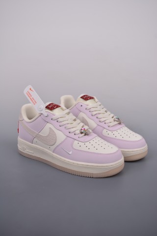 Nike Air Force 1 Low 'White / Purple' view 1