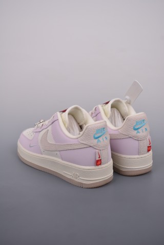 Nike Air Force 1 Low 'White / Purple' view 2