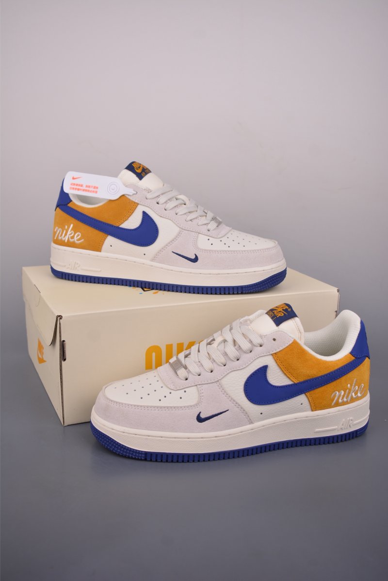 Nike Air Force 1 Low 'White / Yellow / Blue' view