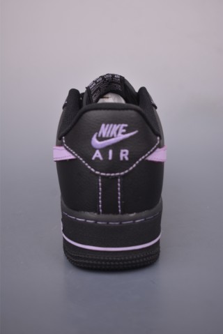 Nike Air Force 1 Low 'Black / Purple' view 4