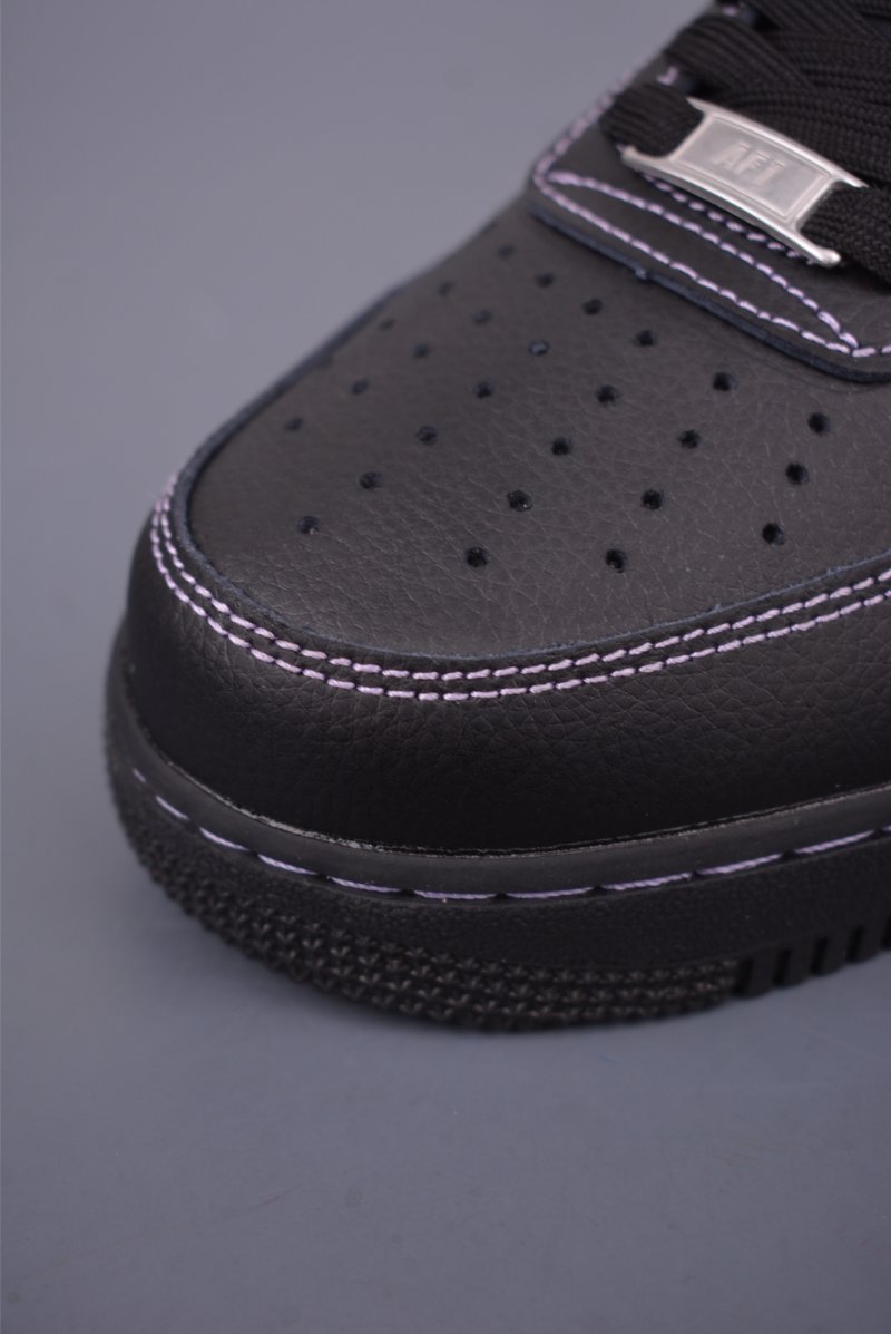 Nike Air Force 1 Low 'Black / Purple' view