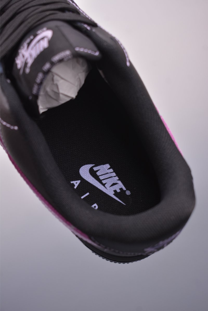 Nike Air Force 1 Low 'Black / Purple' view