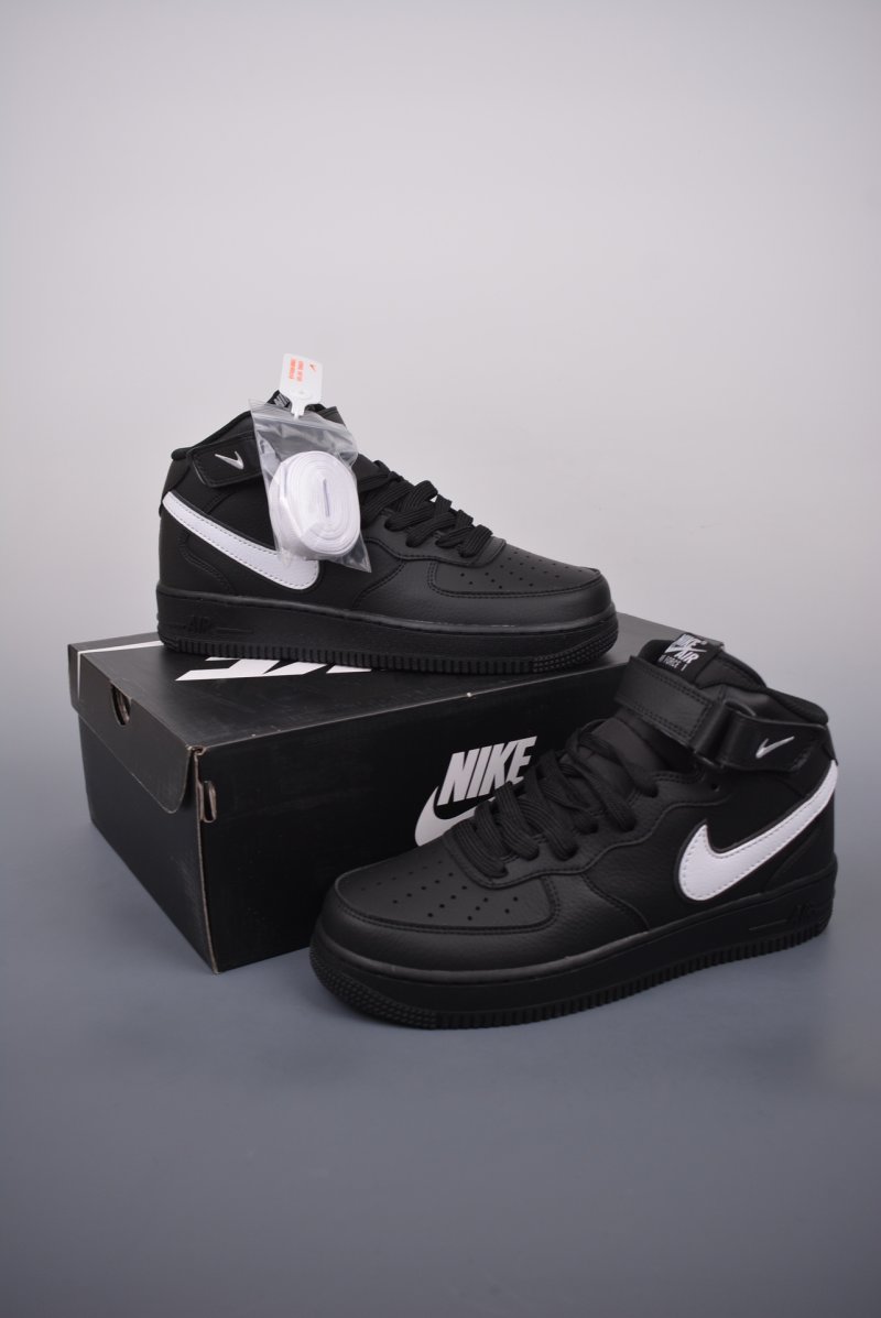 Nike Air Force 1 Mid 'Black / White' view