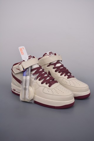 Nike Air Force 1 Mid 'Red' view 1