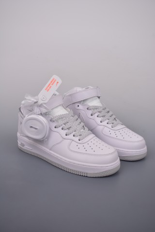Nike Air Force 1 Mid 'White' view 1