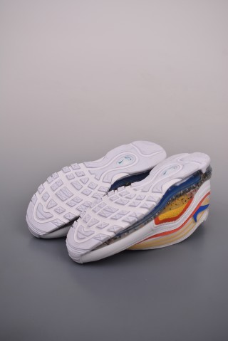 Nike Air Max 97 'White / Blue / Red' view 3
