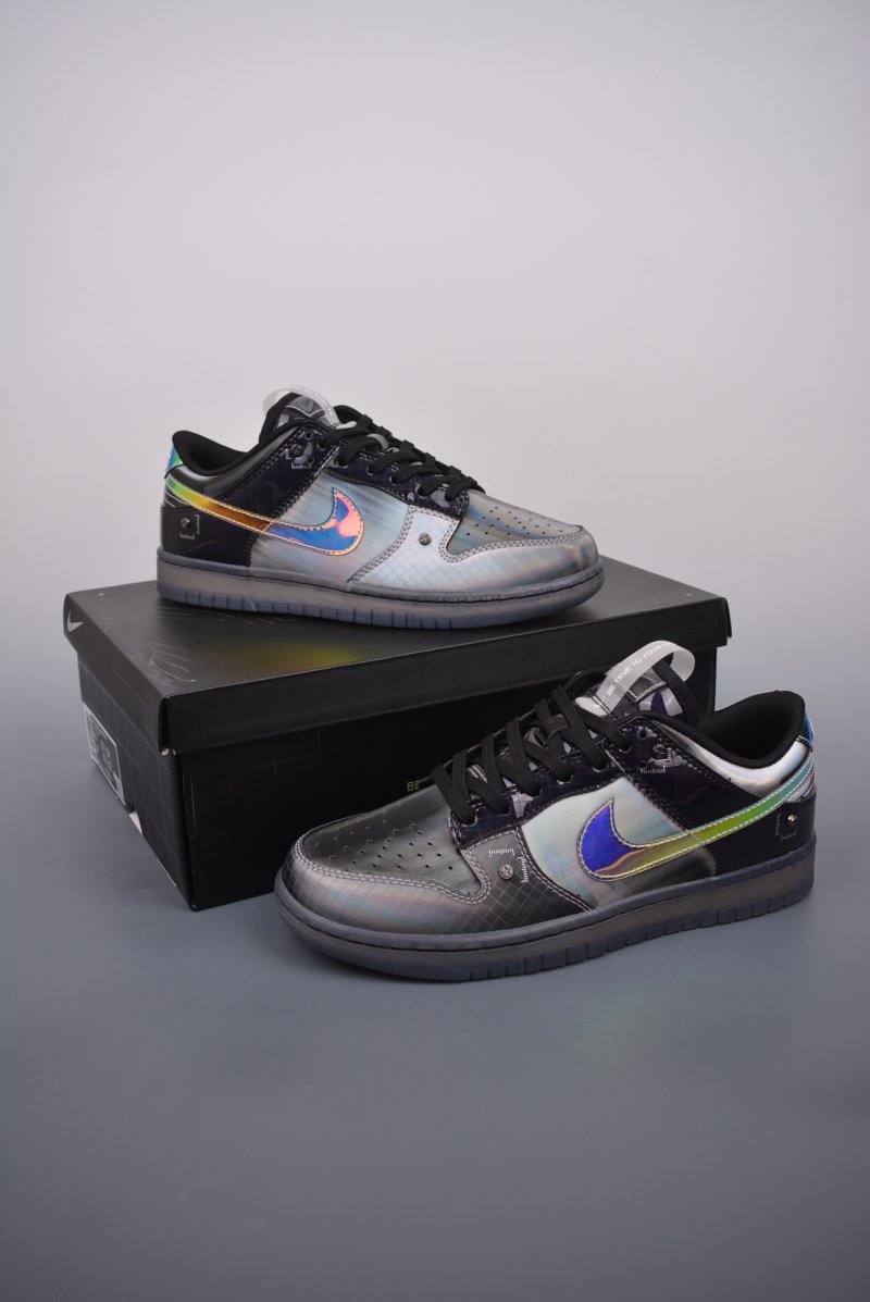 Nike Dunk Low Hyperflat 'Black / Grey / Yellow' view