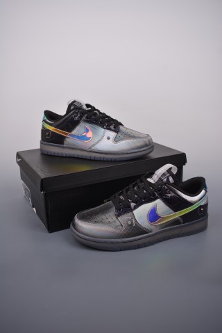 Nike Dunk Low Hyperflat 'Black / Grey / Yellow' view 5