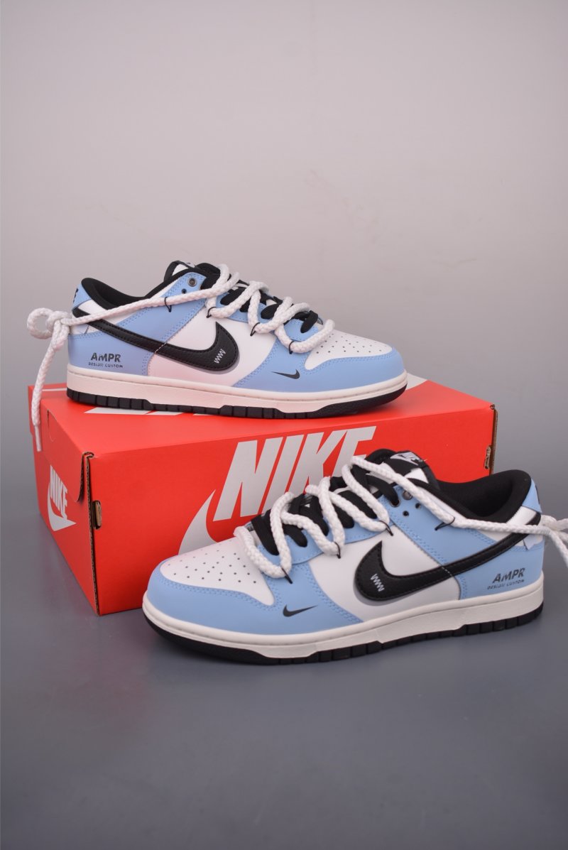 Nike SB Dunk Low 'Black / White / Red / Blue' view