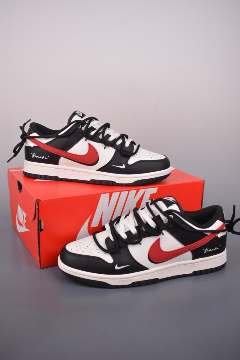 Nike SB Dunk Low 'Black / White / Red' view