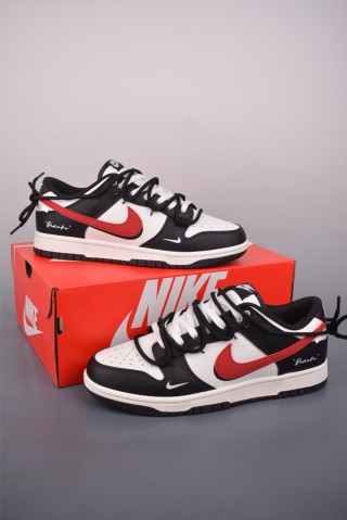 Nike SB Dunk Low 'Black / White / Red' view 5