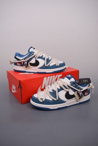 Nike SB Dunk Low 'Black / Blue' view 5