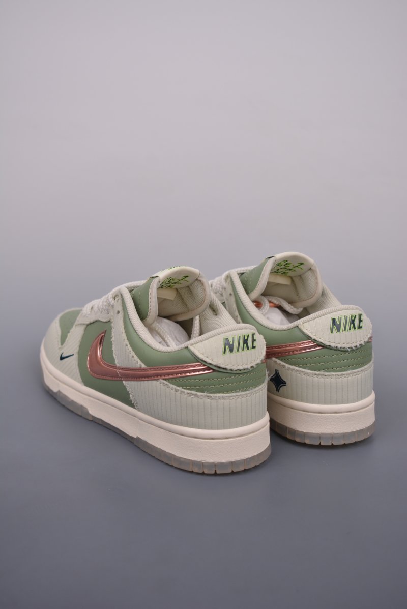 Nike Dunk Low Next Nature Olive Green Suede view