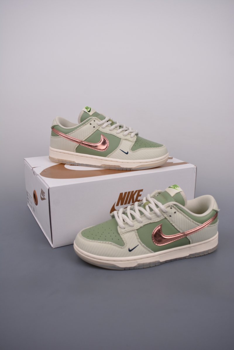 Nike Dunk Low Next Nature Olive Green Suede view