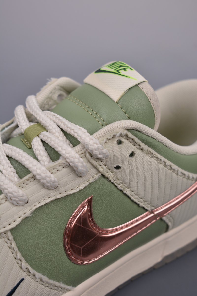 Nike Dunk Low Next Nature Olive Green Suede view