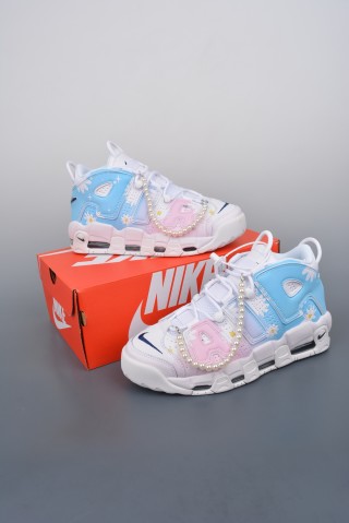 Nike Air More Uptempo 'Blue / Pink' view 5