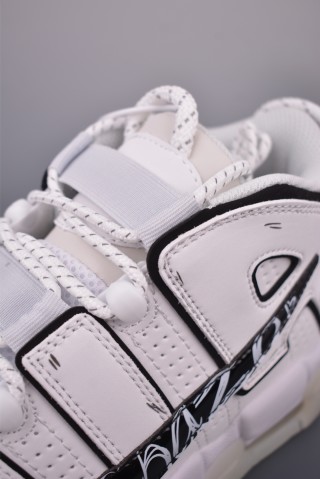 Nike Air More Uptempo 'White / Black' view 7