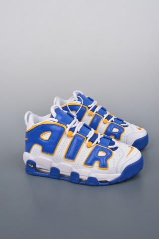 Nike Air More Uptempo 'White / Blue / Yellow' view 1