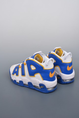 Nike Air More Uptempo 'White / Blue / Yellow' view 2