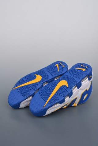 Nike Air More Uptempo 'White / Blue / Yellow' view 3