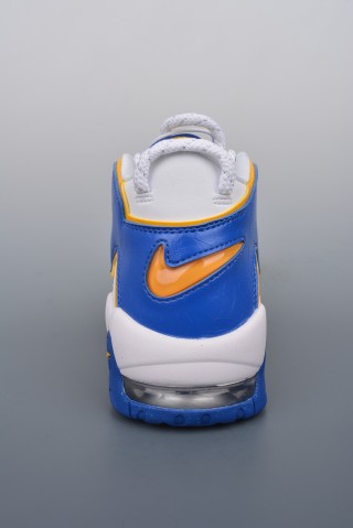 Nike Air More Uptempo 'White / Blue / Yellow' view 4