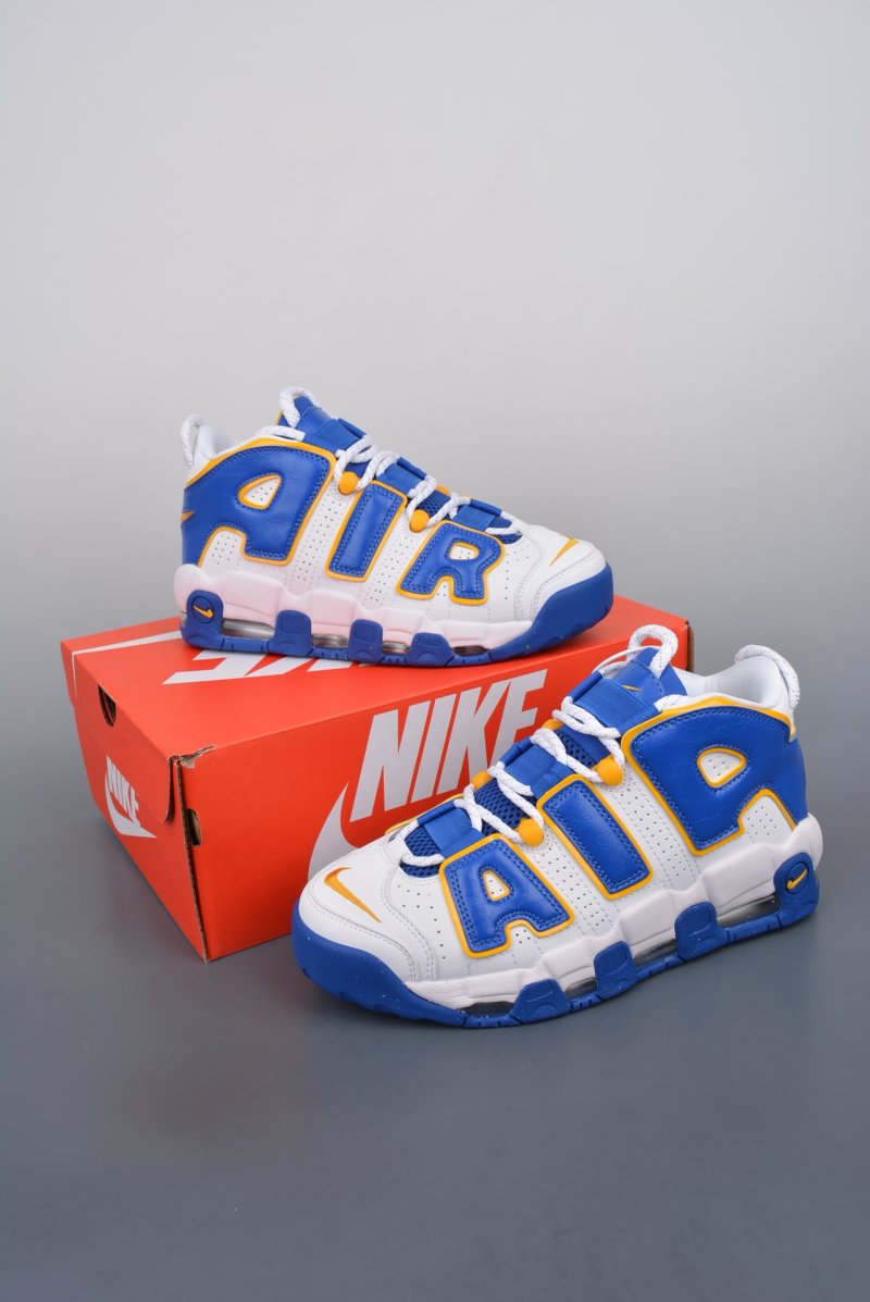 Nike Air More Uptempo 'White / Blue / Yellow' view
