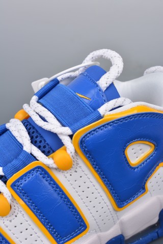Nike Air More Uptempo 'White / Blue / Yellow' view 7