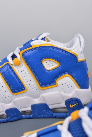 Nike Air More Uptempo 'White / Blue / Yellow' view 8