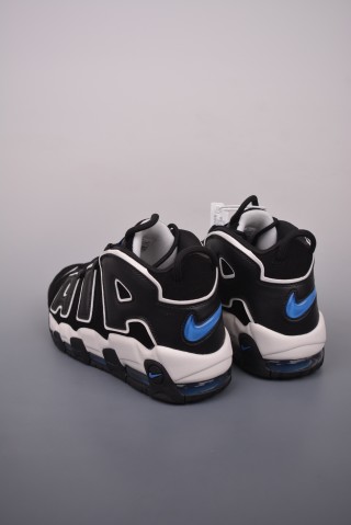 Nike Air More Uptempo 'Black / White / Blue' view 2