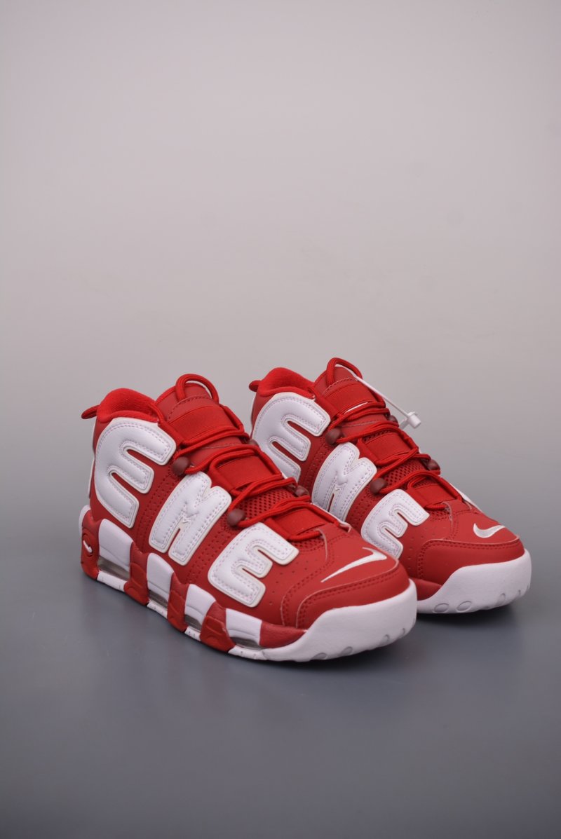 Nike Air More Uptempo Supreme 'White / Red'