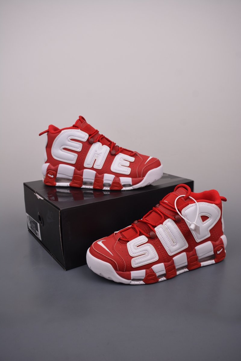 Nike Air More Uptempo Supreme 'White / Red' view