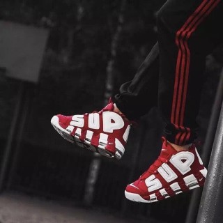 Nike Air More Uptempo Supreme 'White / Red'