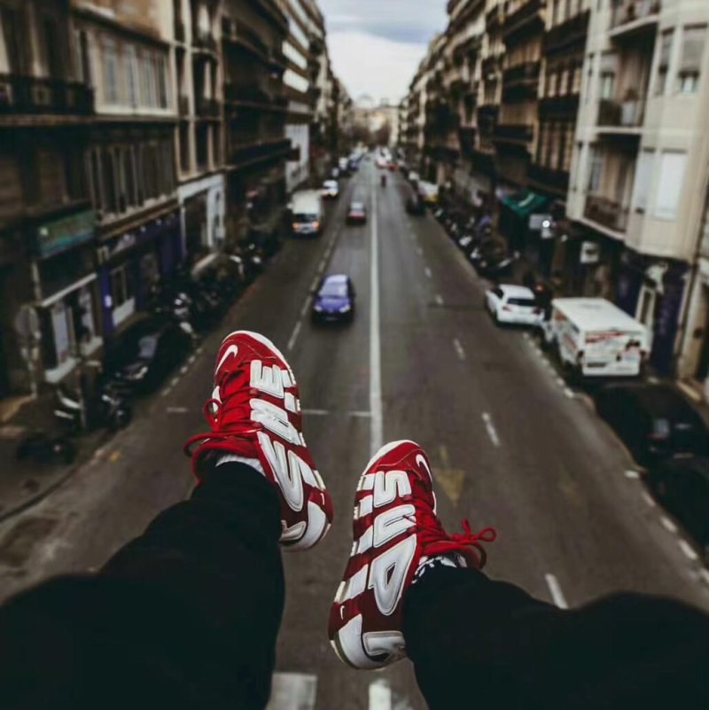 Nike Air More Uptempo Supreme 'White / Red' view