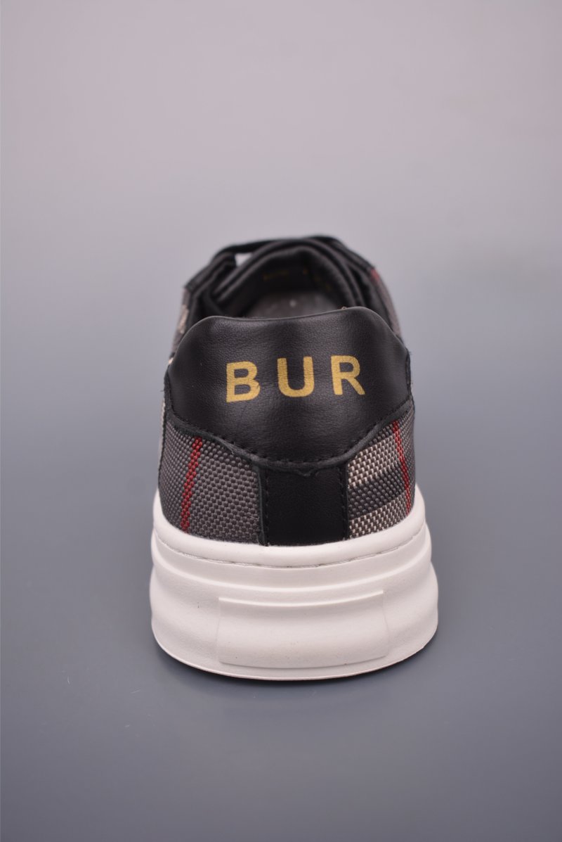 Burberry Check Leather Low 'Black / White' view