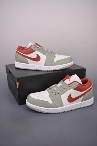 Air Jordan 1 Low 'White / Green / Red' view 5