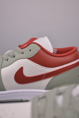 Air Jordan 1 Low 'White / Green / Red' view 8