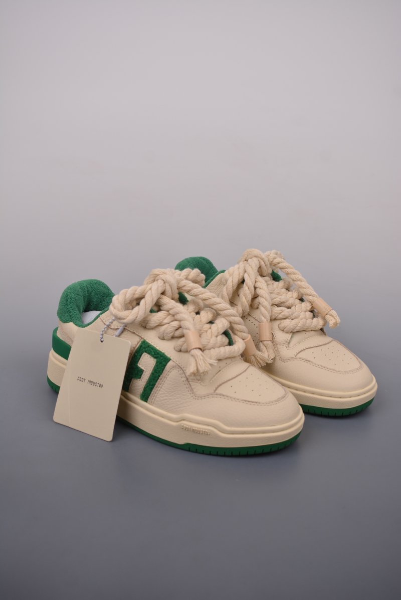 Foot Industry Basketball 90s Sneakers 'White / Brown'