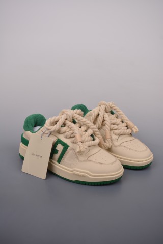 Foot Industry Basketball 90s Sneakers 'White / Brown' view 1