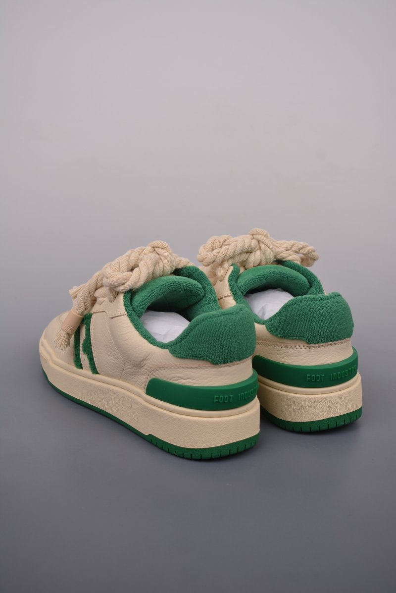 Foot Industry Basketball 90s Sneakers 'White / Brown' view